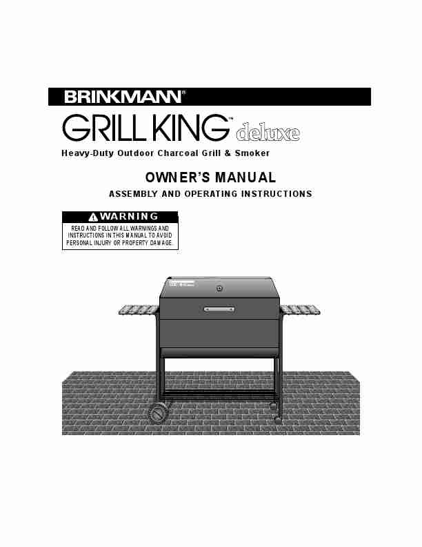 Brinkmann Charcoal Grill Grill King DeLuxe Heavy-Duty Outdoor Charcoal Grill Smoker-page_pdf